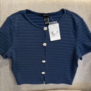 Forever 21 Navy Blue Women's Knit Top